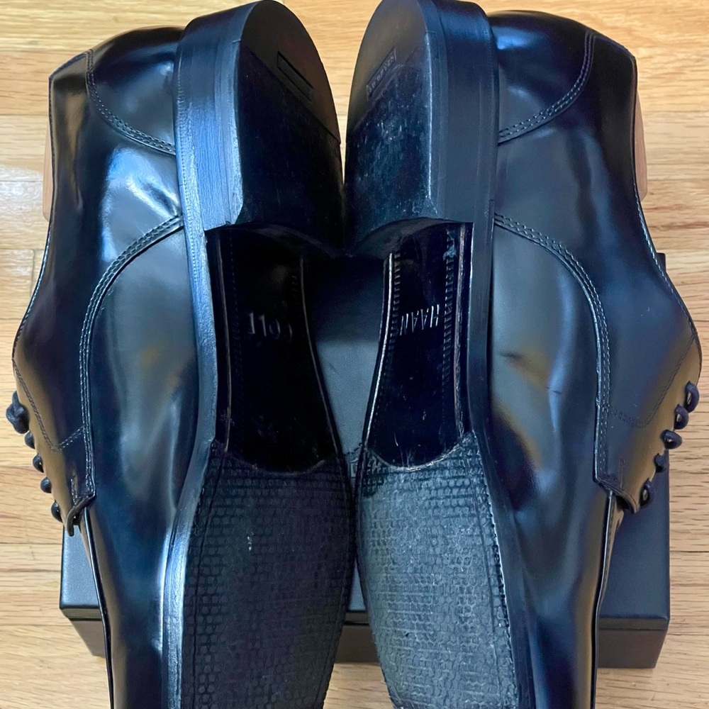 Cole Haan Black Leather Oxfords - Picture 3 of 4